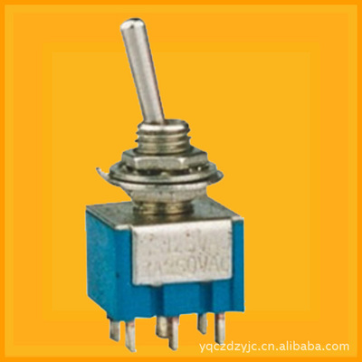 【供應中小型優(yōu)質鈕子開關/撥動開關/六腳搖頭開關/搖臂開關】價格,廠家,圖片,電工開關,樂清市創(chuàng)展電子-